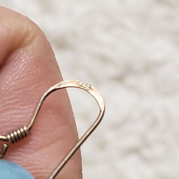 Sterling Silver Breast Cancer awareness Earrings‎ - Picture 2 of 2